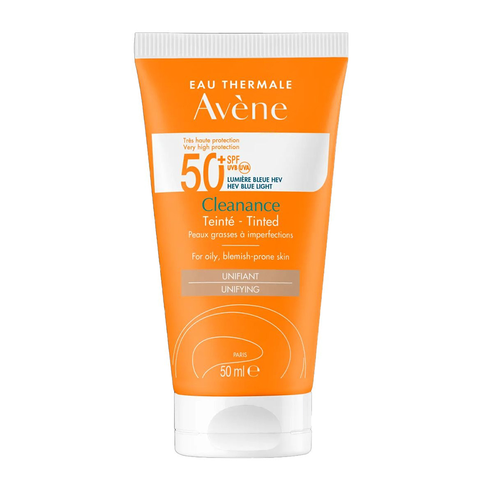 Avene Zonverzorging Fluïde SPF50+ Cleanance Getint 50ml