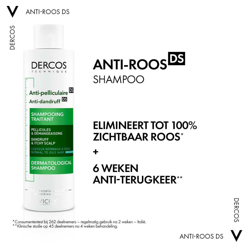 Vichy Dercos Technique Anti-Roos DS Shampoo Normaal tot Vet haar 200ml