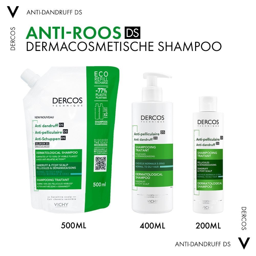 Vichy Dercos Anti-Roos Shampoo Normaal tot Vet Haar 390ml