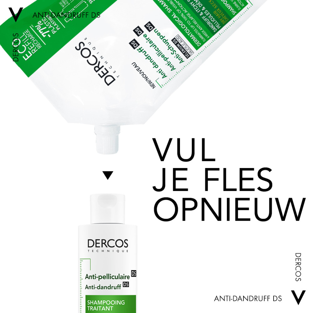 Vichy Dercos Anti-Roos Shampoo Droog Haar Navul 500ml