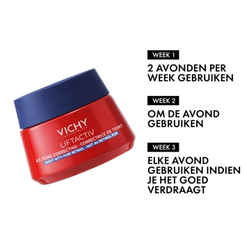 Vichy Liftactiv B3 Teint Egaliserende Nachtcrème 50ml