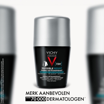 Vichy Homme Invisible Resist 72h Anti-Transpirant Deodorant Roller 50ml