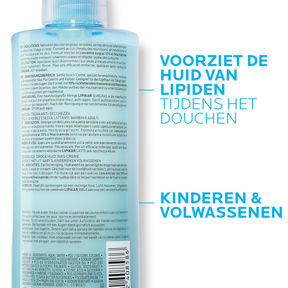 La Roche-Posay Lipikar Surgras Douchecrème 400ml